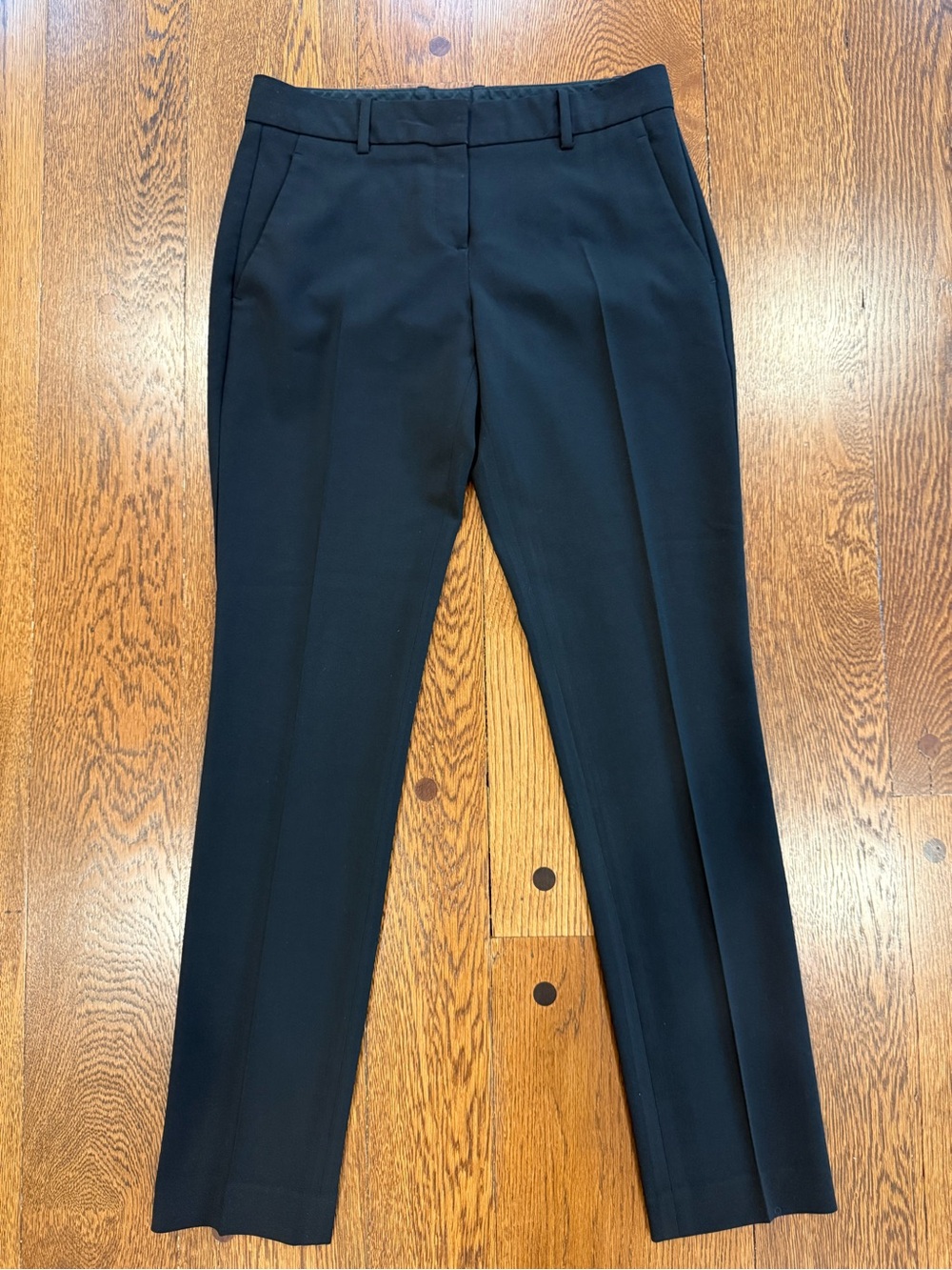 Theory Black Wool Blend Stretch Tailored Ankle Pants Size 2